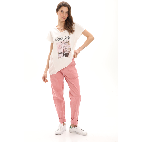 Γυναικείο t-shirt ATTRATTIVO 9918682 εκρού