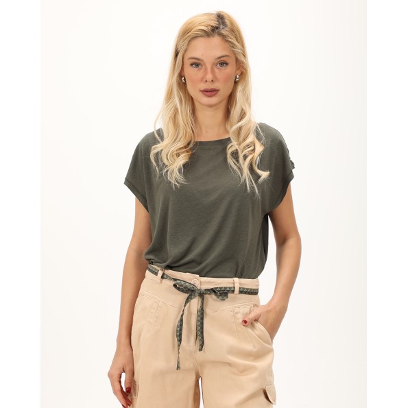Γυναικείο t-shirt ATTRATTIVO 9918811 χακί