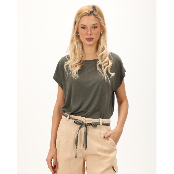 Γυναικείο t-shirt ATTRATTIVO 9918811 χακί