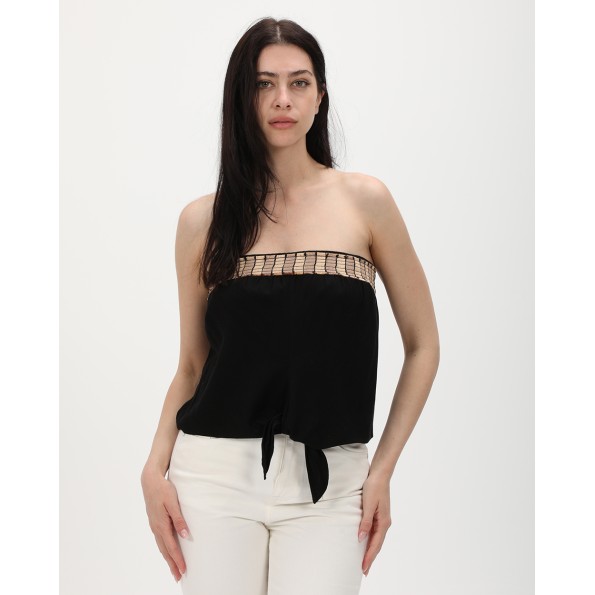 Γυναικείο strapless top ATTRATTIVO 91099311 μαύρο