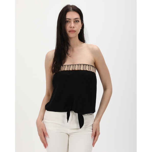Γυναικείο strapless top ATTRATTIVO 91099311 μαύρο