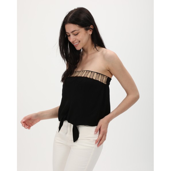Γυναικείο strapless top ATTRATTIVO 91099311 μαύρο