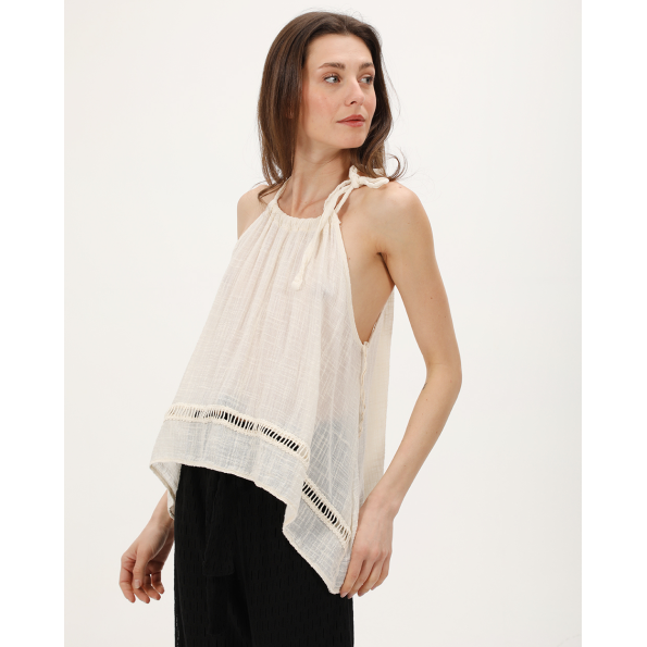 Γυναικείο top ATTRATIVO 9917974 εκρού 