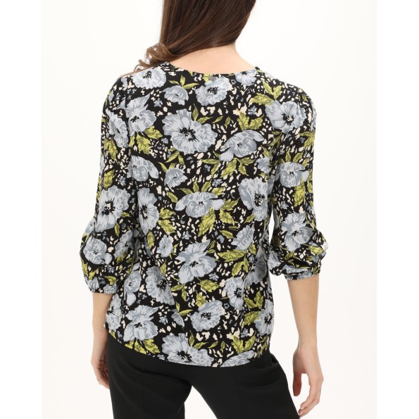 Γυναικεία tunic ATTRATTIVO 9917988 μαύρη floral