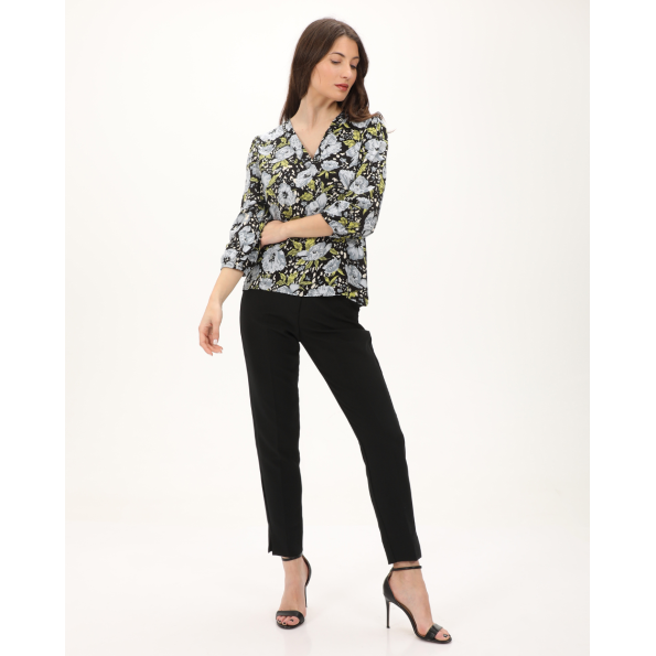 Γυναικεία tunic ATTRATTIVO 9917988 μαύρη floral