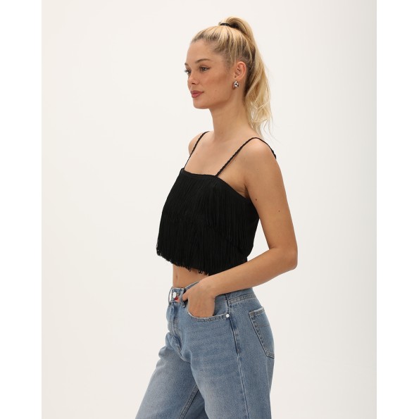 Γυναικείο cropped top ATTRATTIVO 91684422 μαύρο