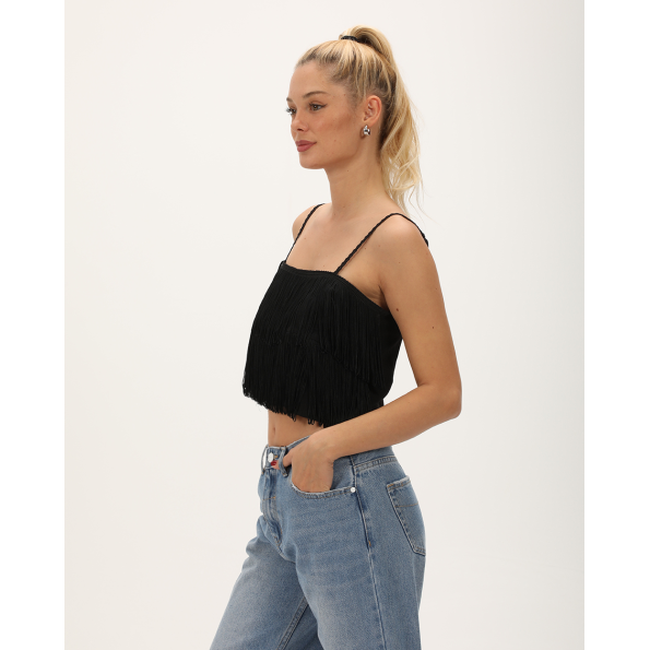 Γυναικείο cropped top ATTRATTIVO 91684422 μαύρο