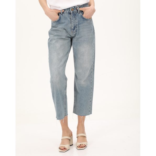 Γυναικείο cropped jean παντελόνι ATTRATTIVO 9918485 μπλε