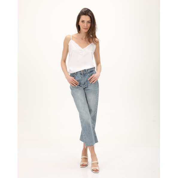 Γυναικείο cropped jean παντελόνι ATTRATTIVO 9918485 μπλε