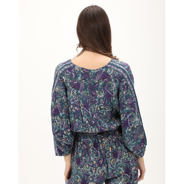 Γυναικείο cropped top ATTRATTIVO 9918966 πολύχρωμο λαχούρια Γυναικεία