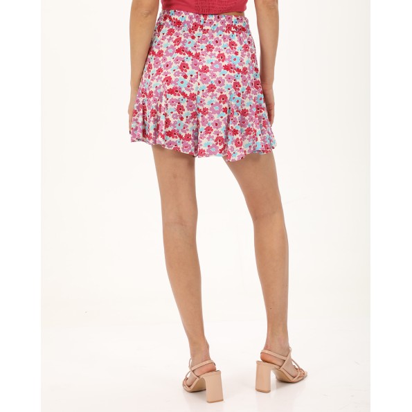 Γυναικεία mini φούστα σορτς ATTRATTIVO 9919408 ροζ floral