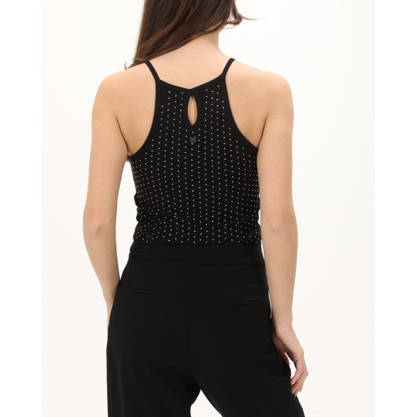 Γυναικείο crop top ATTRATTIVO 9919136 μαύρο