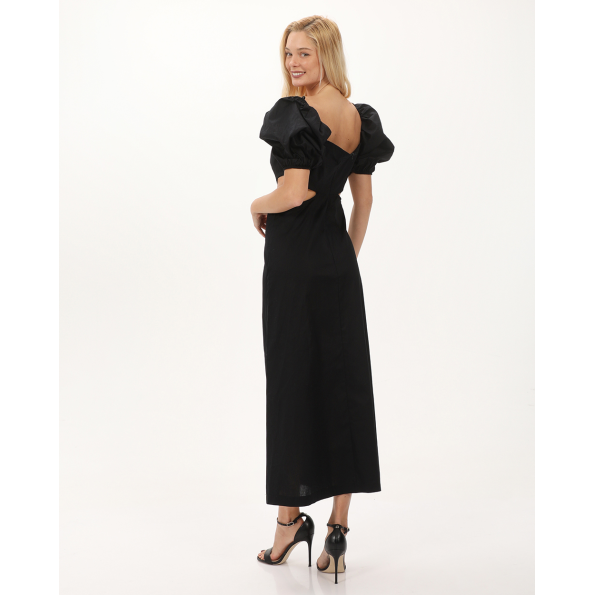 Γυναικείο cut out maxi φόρεμα ATTRATTIVO 9919602 μαύρο