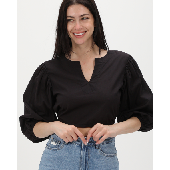 Γυναικείο crop top ALE 8918492 μαύρη