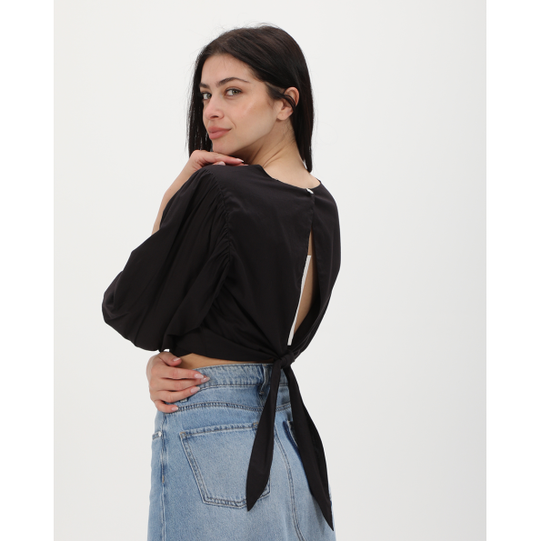 Γυναικείο crop top ALE 8918492 μαύρη Γυναικεία