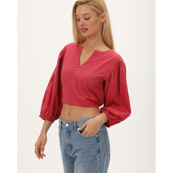 Γυναικείο crop top ALE 8918492 ροζ Γυναικεία