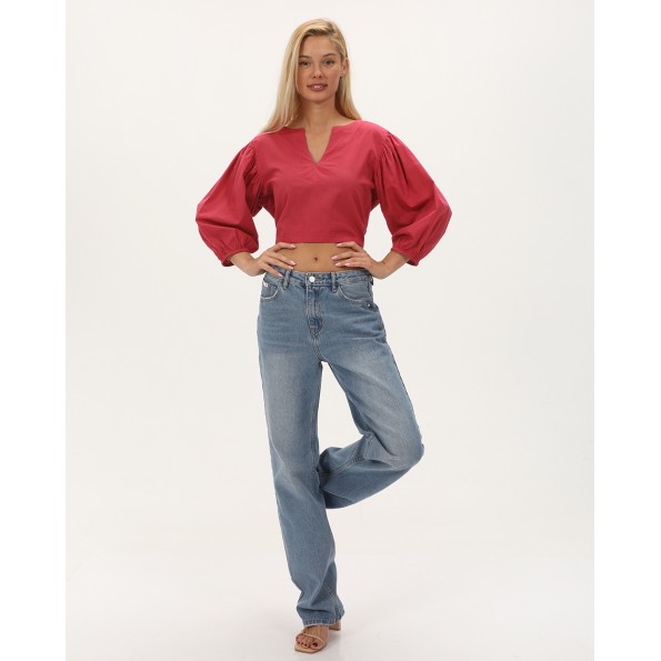 Γυναικείο crop top ALE 8918492 ροζ Γυναικεία