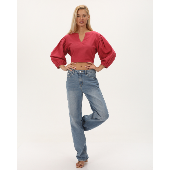 Γυναικείο crop top ALE 8918492 ροζ Γυναικεία