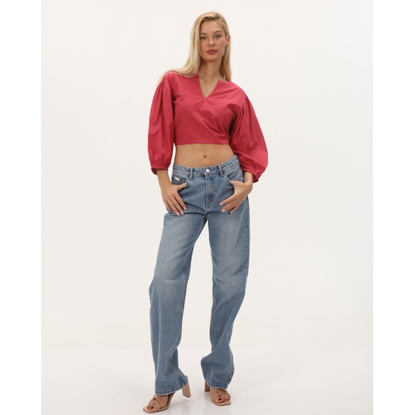Γυναικείο crop top ALE 8918492 ροζ Γυναικεία