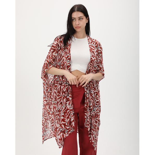 Γυναικείο κιμονό ALE 8919063 λευκό floral