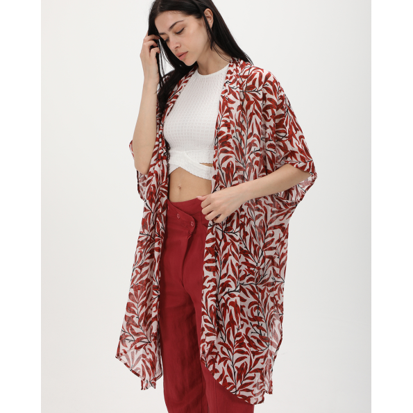 Γυναικείο κιμονό ALE 8919063 λευκό floral 