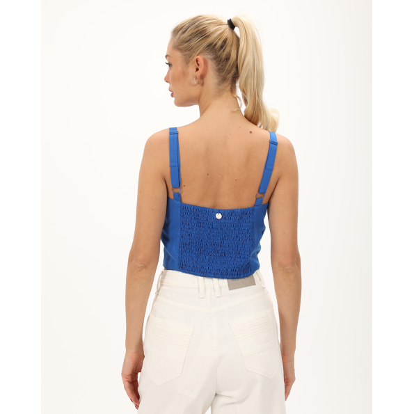 Γυναικείο cropped top ALE 8919103 μπλε Γυναικεία