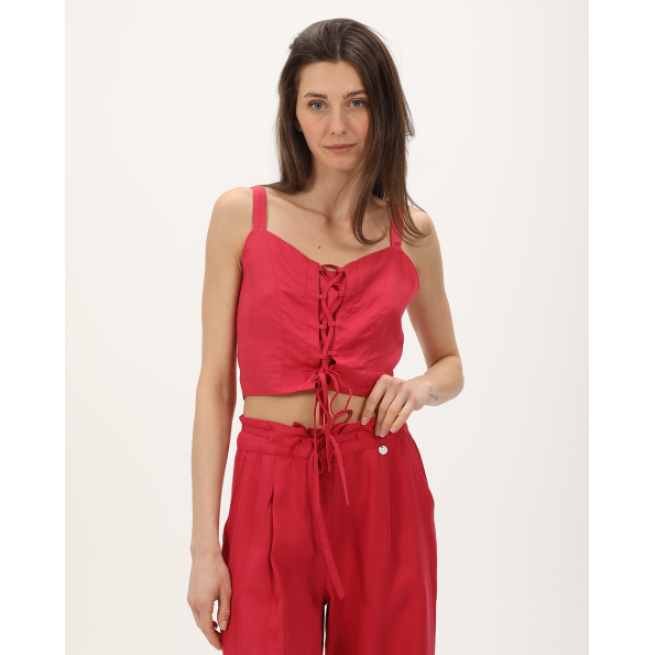 Γυναικείο cropped top ALE 8919103 φούξια