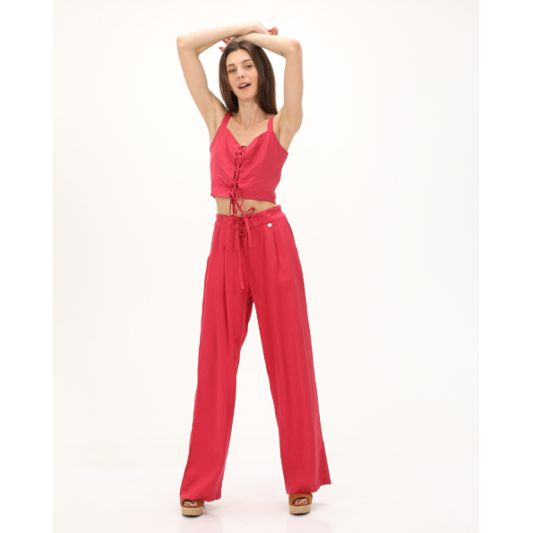 Γυναικείο cropped top ALE 8919103 φούξια Γυναικεία