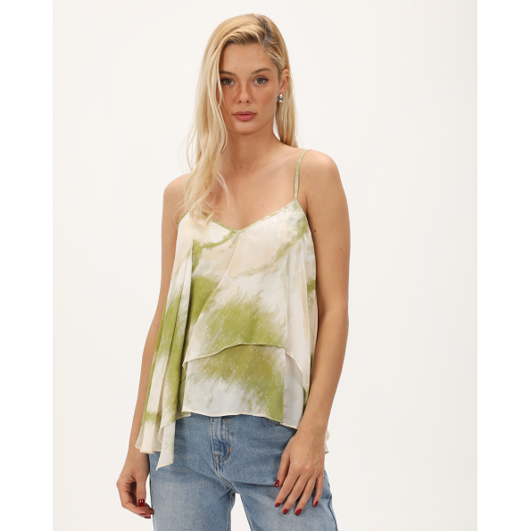 Γυναικείο τοπ ALE 81113329 tie-dye πράσινο