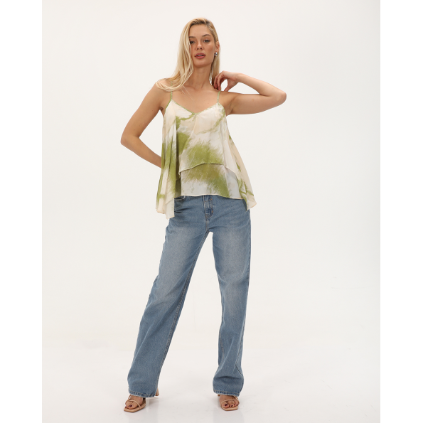 Γυναικείο τοπ ALE 81113329 tie-dye πράσινο 