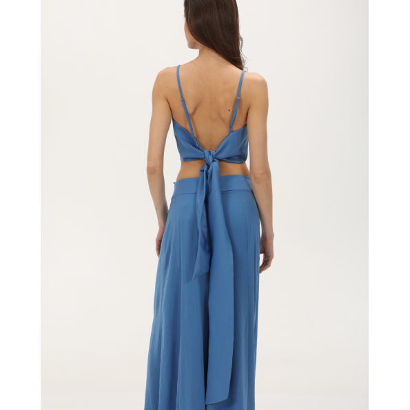 Γυναικείο crop top ALE 82256431 μπλε Γυναικεία