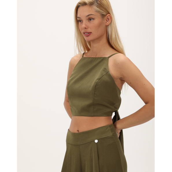 Γυναικείο crop top 'ALE 82256431 λαδί Γυναικεία
