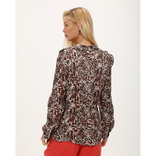 Γυναικεία tunic ALE 8918365 μαύρη animal print