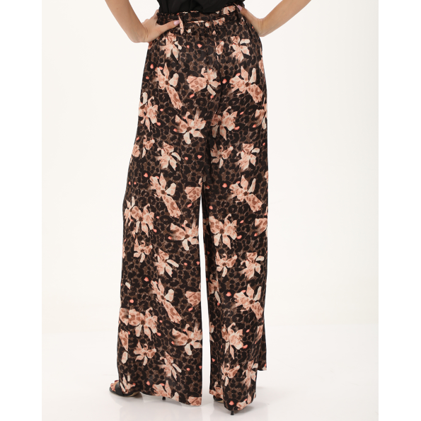 Γυναικεία παντελόνα ALE 8918369 καφέ floral