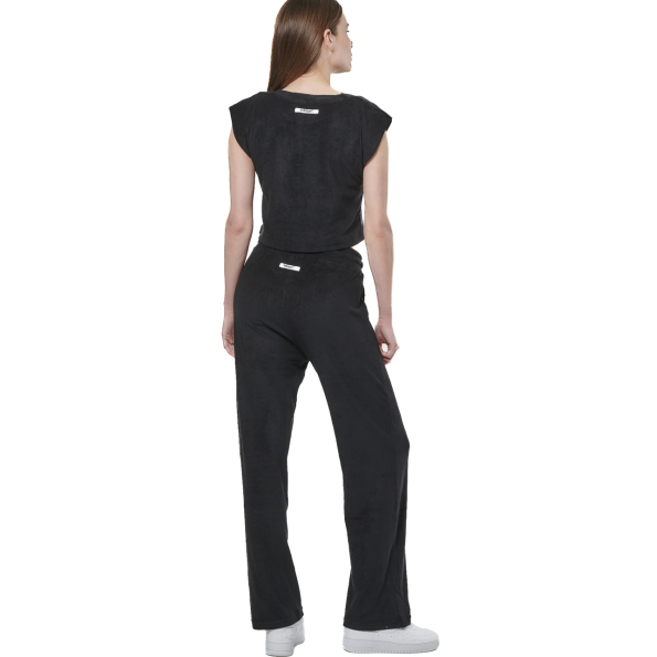 Γυναικείο πετσετέ cropped top BODY ACTION 041514-01 μαύρο