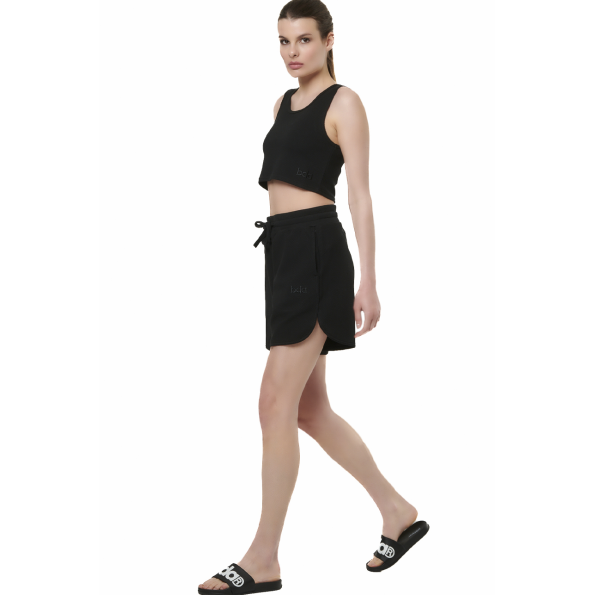 Γυναικείο cropped top BODY ACTION 041515-01 μαύρο