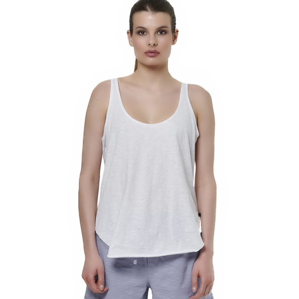Γυναικείο tank top BODY ACTION 041517-01 λευκό