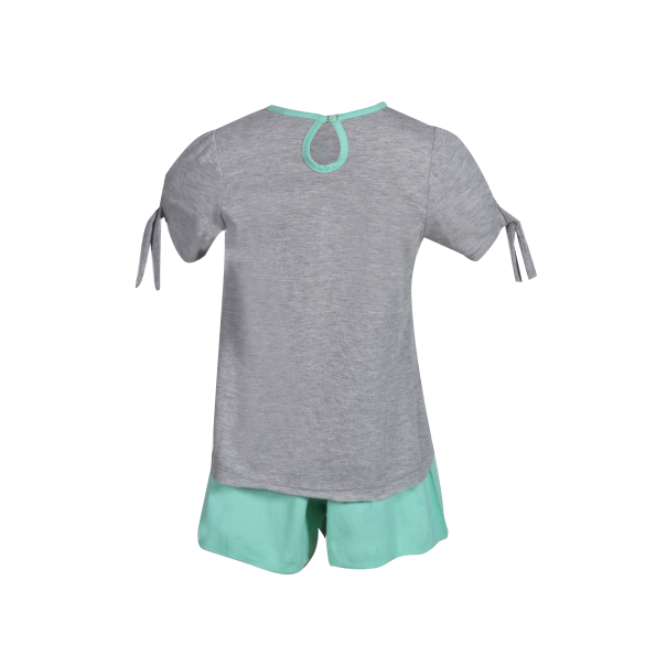 Παιδικό σετ από t-shirt και σορτς BODYTALK 1201-743599 γκρι πράσινο