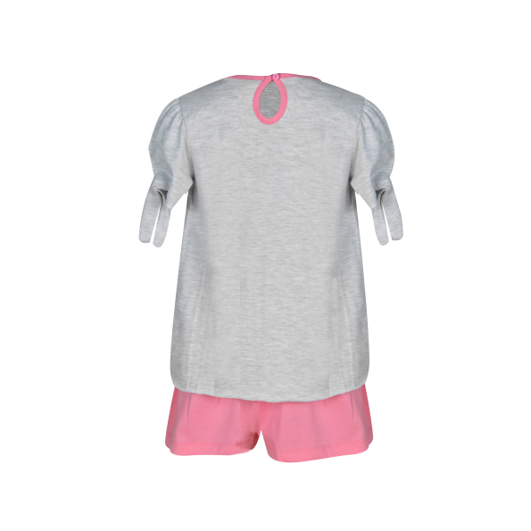 Παιδικό σετ από t-shirt και σορτς BODYTALK 1201-743599 γκρι ροζ