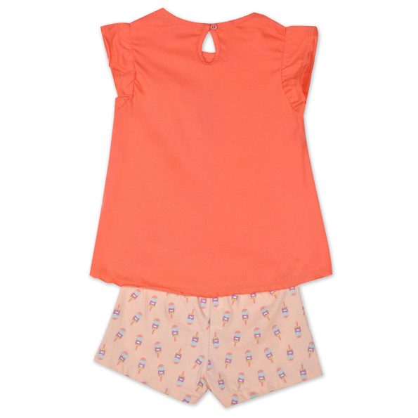 Παιδικό σετ απο t-shirt και σορτς BODYTALK 1231-743299 πορτοκαλί
