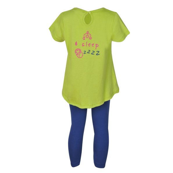 Παιδικό σετ από t-shirt και κολάν BODYTALK 1201-743799 πράσινο μπλε