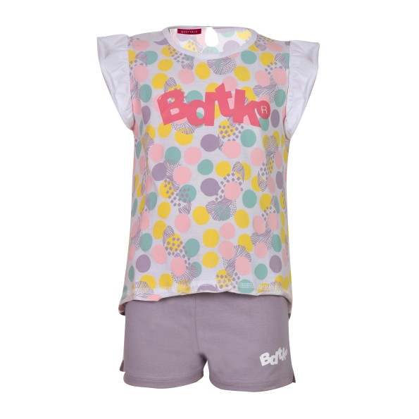 Παιδικό σετ από t-shirt και σορτς BODYTALK 1211-743299 ροζ λευκό