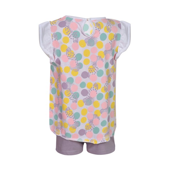 Παιδικό σετ από t-shirt και σορτς BODYTALK 1211-743299 ροζ λευκό