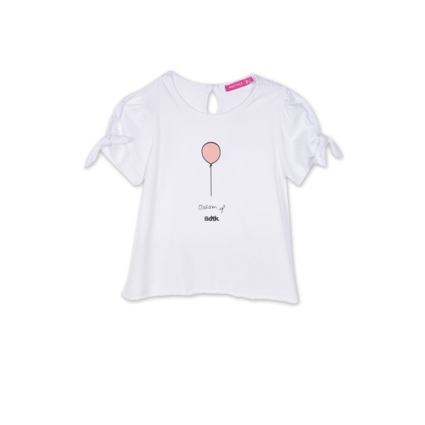Παιδικό σετ από t-shirt και κολάν BODYTALK 1231-743199 λευκό γκρι