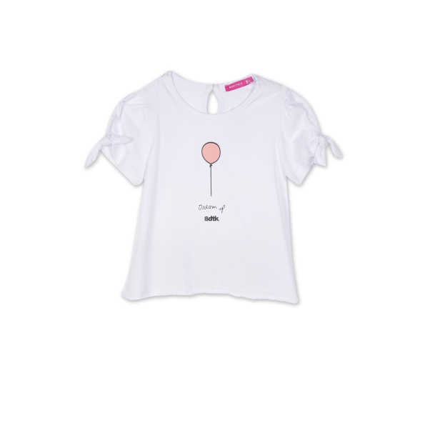Παιδικό σετ από t-shirt και κολάν BODYTALK 1231-743199 λευκό γκρι