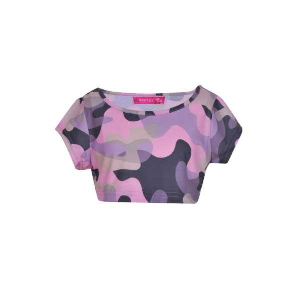 Παιδικό crop top BODYTALK 1211-708120 μοβ