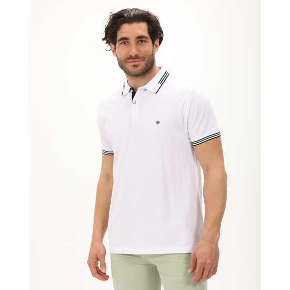 Ανδρική polo μπλούζα DORS 1134002.C01 λευκή