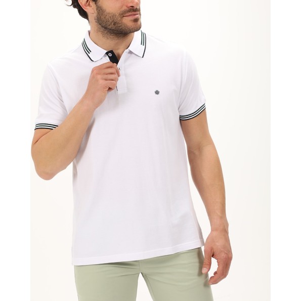 Ανδρική polo μπλούζα DORS 1134002.C01 λευκή