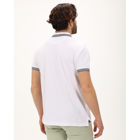 Ανδρική polo μπλούζα DORS 1134002.C01 λευκή