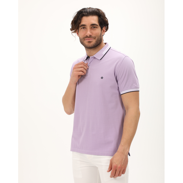 Ανδρική polo μπλούζα DORS 1134002.C03 λιλά